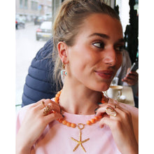 Afbeelding in Gallery-weergave laden, Natuurlijke stenen kralen ketting xl - oranje