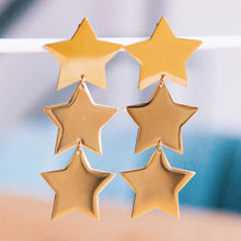 Afbeelding in Gallery-weergave laden, Statement oorbel 3 sterren