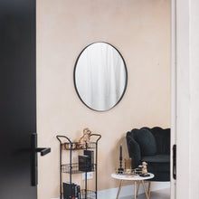 Afbeelding in Gallery-weergave laden, Ronde Wandspiegel - Metaal - Zwart - Ø80cm