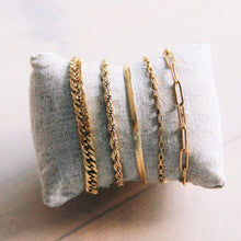 Afbeelding in Gallery-weergave laden, Stalen armband met D-ketting - goud