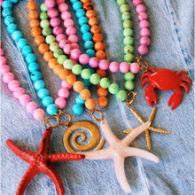 Afbeelding in Gallery-weergave laden, Natuurlijke stenen kralenketting xl - fuchsia