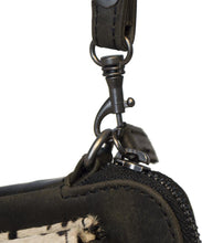 Afbeelding in Gallery-weergave laden, Crossbody Schoudertasje Van Zwart Leer Zebra