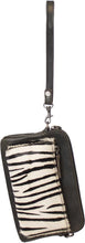 Afbeelding in Gallery-weergave laden, Crossbody Schoudertasje Van Zwart Leer Zebra