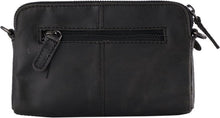 Afbeelding in Gallery-weergave laden, Crossbody Schoudertasje Van Zwart Leer Luipaard