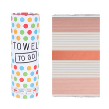 Afbeelding in Gallery-weergave laden, Towel to Go Bali hamamdoek oranje / beige