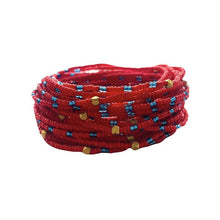 Afbeelding in Gallery-weergave laden, Masai Kralen Armbandje Sparkling Red