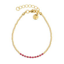 Afbeelding in Gallery-weergave laden, Little Jade Beads – Ruby Pink – Goud