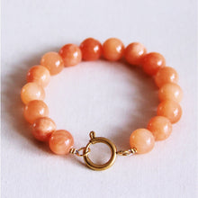 Afbeelding in Gallery-weergave laden, Natuursteen Bead Bracelet XL - Oranje
