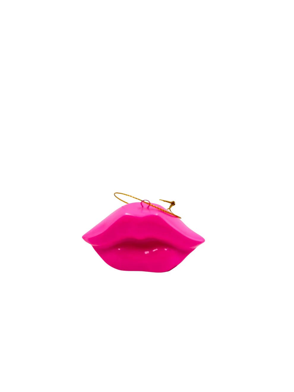Kersthanger - Lip - Keramiek - Neon Roze