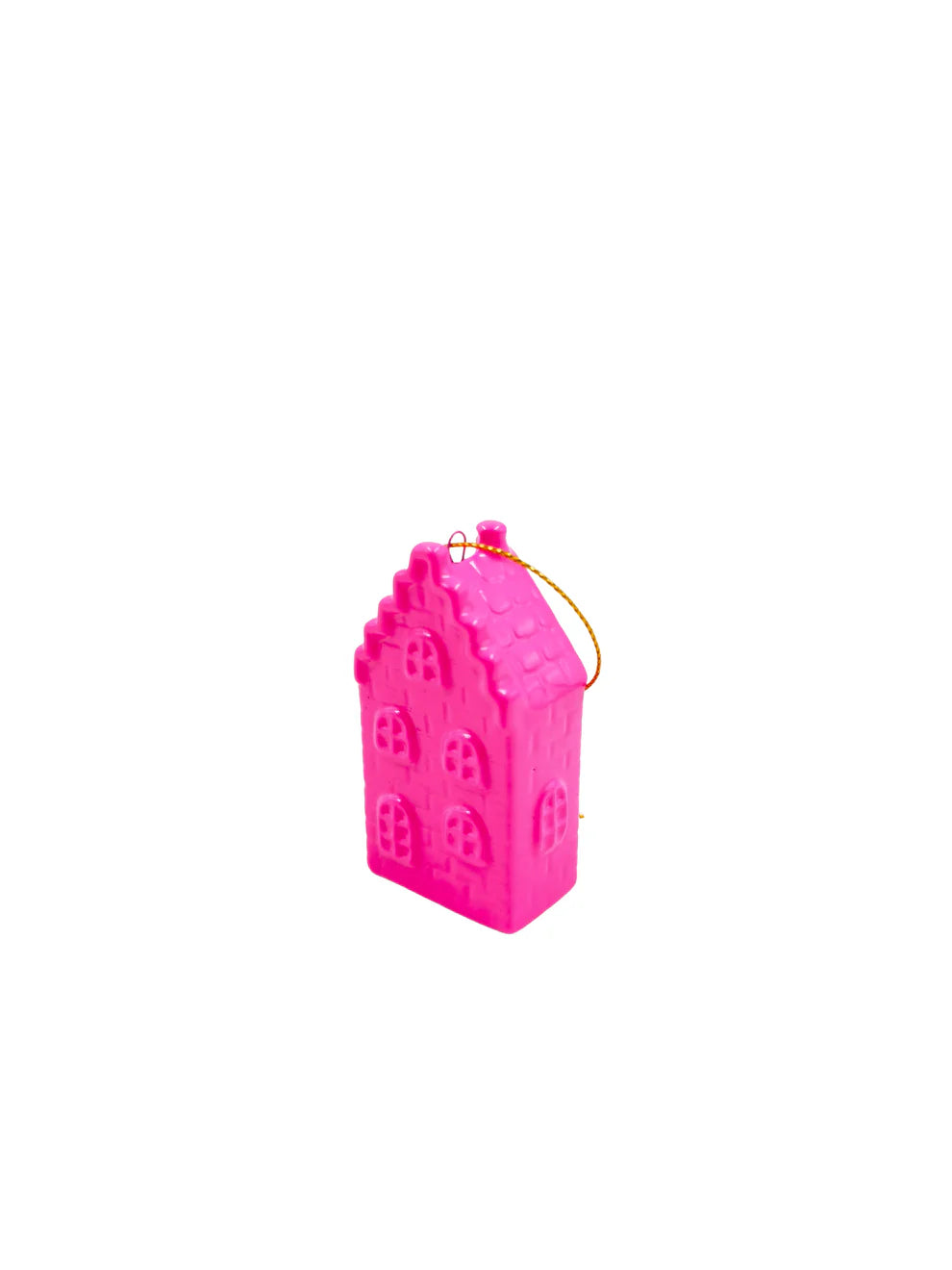 Kersthanger - Huis - Keramiek - Neon Roze