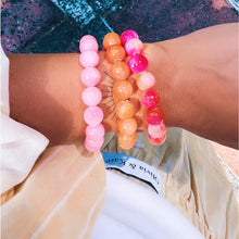 Afbeelding in Gallery-weergave laden, Natuurlijke stenen kralenarmband XL - roze
