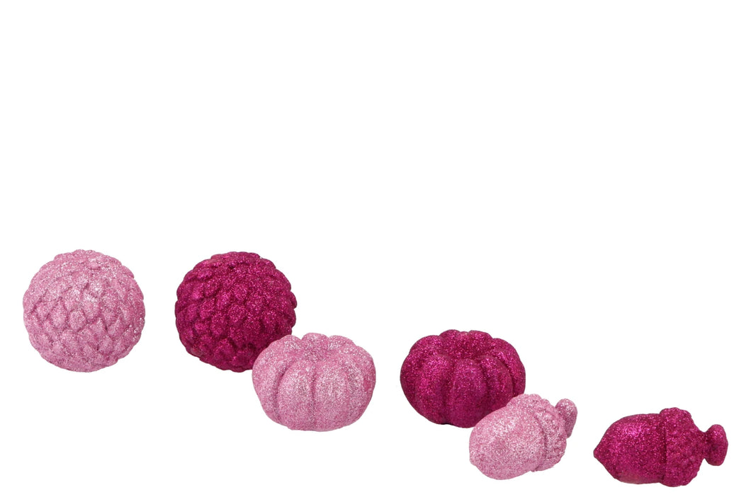 Jingle fuchsia pumpkin as - set van 6 stuks