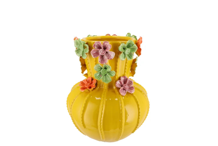 Flower yellow vase