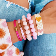 Afbeelding in Gallery-weergave laden, Natuurlijke stenen kralenarmband xl - perzik
