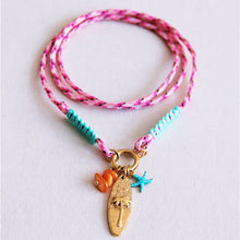 Afbeelding in Gallery-weergave laden, Surfketting met charmes - roze/mint
