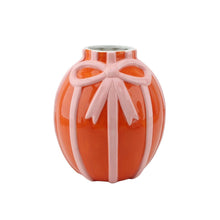 Afbeelding in Gallery-weergave laden, Vaas - Strik - Oranje/roze
