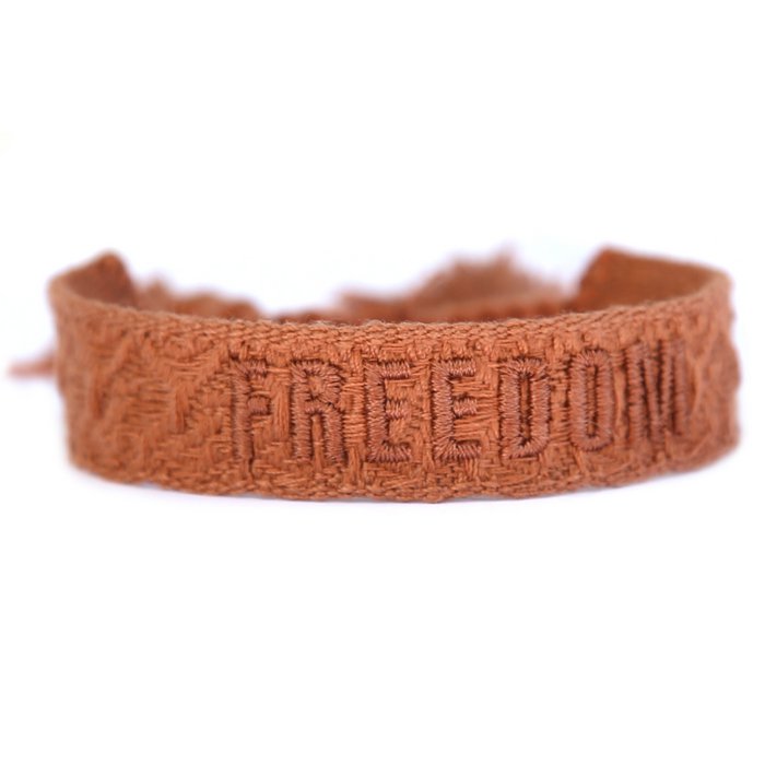 Love Ibiza geweven armband freedom copper