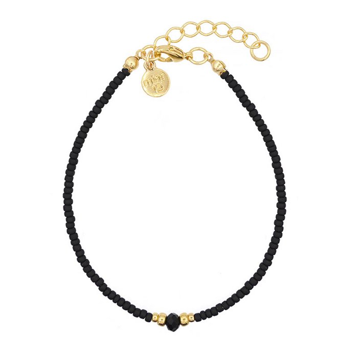 Diamond Bracelet – Black – Goud