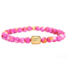 Afbeelding in Gallery-weergave laden, Love Ibiza Buddha armband pink gold stone
