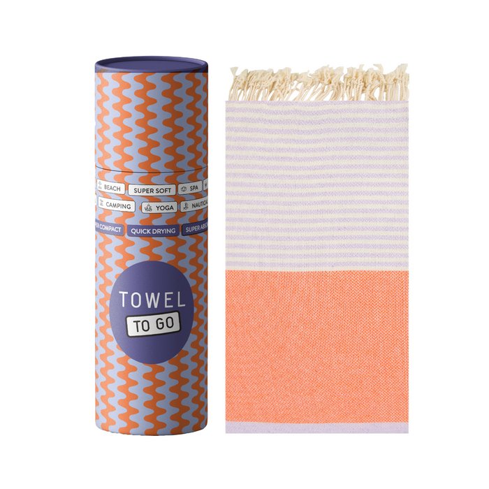 Towel to Go Palermo hamamdoek oranje / violette