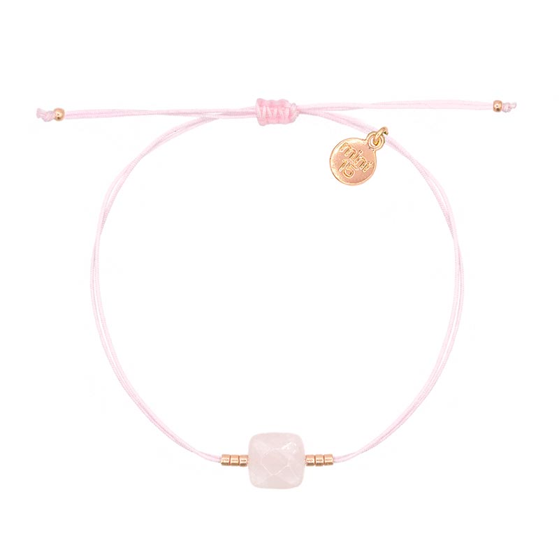 Rose Quartz Bracelet – Soft Pink – Roségoud