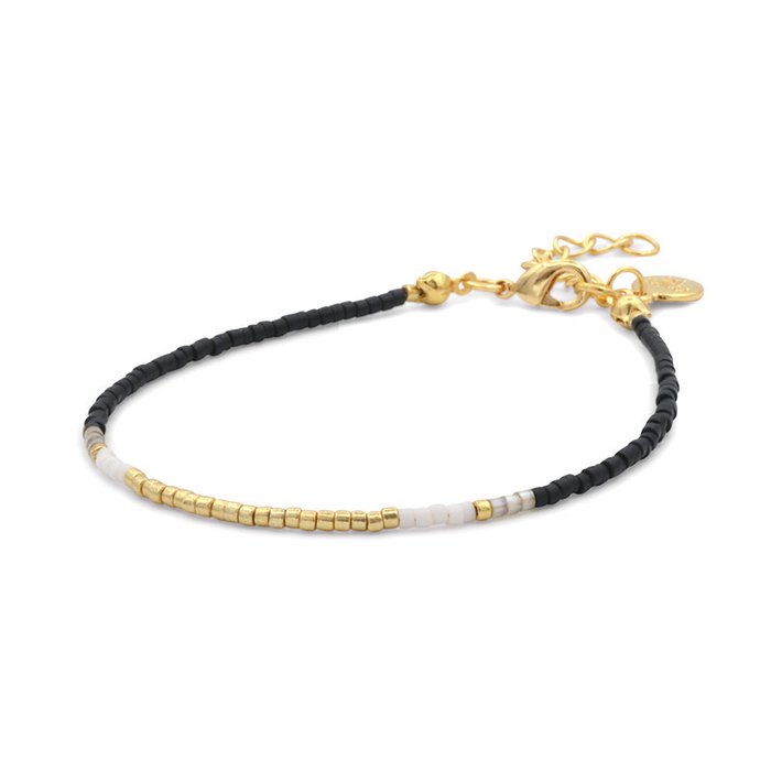Delicate Bracelet – Black – Goud