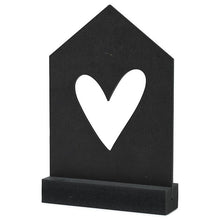 Afbeelding in Gallery-weergave laden, Cadeaupakket: zwart houten huisje met hart
