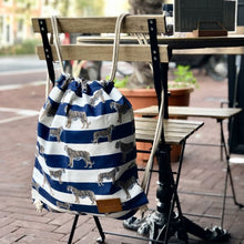 Afbeelding in Gallery-weergave laden, Lauren Amsterdam Tigers &amp; stripes royal navy backpack
